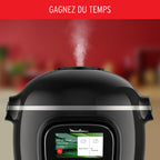Multicuiseur électrique Cookeo Touch WiFi 6 L 1600 W écran tactile 13 modes de cuisson avec panier vapeur