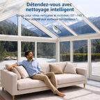 Robot Nettoyeur de Vitres S55 Pro 6500 Pa 80 ml SLAM 4.0 HydroJet Patins Flottants 3D Microfibre Télécommande