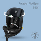 Siège-auto pivotant 360° Emerald 360 S i-Size 40-150 cm 0-12 ans ISOFIX 4 inclinaisons harnais 5 points 14 positions