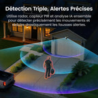 Caméra de Surveillance Extérieure Solaire WiFi T2 Ultra C9X11 4K 8MP 360° Suivi Automatique Vision Nocturne 32 Go Kit 2 Caméras