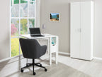 Armoire de rangement 2 portes Arconati 13500100 70 x 34 x 189 cm 5 étagères réglables mélaminé blanc