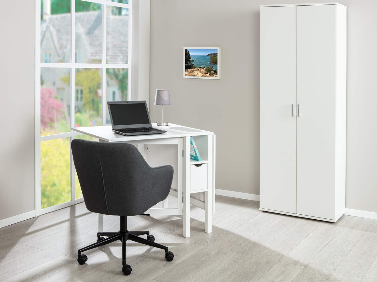 Armoire de rangement 2 portes Arconati 13500100 70 x 34 x 189 cm 5 étagères réglables mélaminé blanc