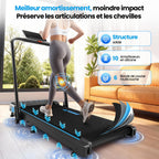 Tapis de Course Pliable X381pa 2,75 CV 12 km/h Inclinaison 9% 12 Programmes HIIT Application Télécommande Écran LED