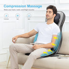 Siège Massant Shiatsu pour Dos et Cou 2309A Massage 2D 3D avec Chaleur Compression Réglable 3 Intensités
