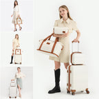 Set de 6 valises rigides ABS 55 65 et 74 cm avec vanity case sac de voyage trousse de toilette et serrure TSA