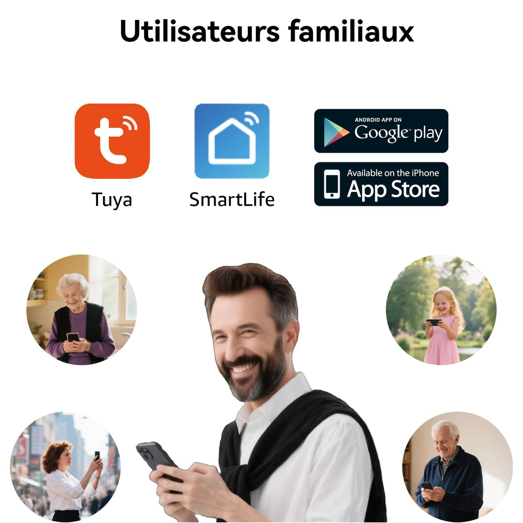 Visiophone Connecté 2 Fils 1080p Écran Tactile 7 Pouces Caméra 140° Vision Nocturne Wi-Fi Déverrouillage RFID 5 Badges