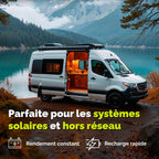 Batterie AGM 12 V 100 Ah Caravan-100AH étanche sans entretien avec borne positive à droite pour caravane et système solaire