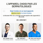 Appareil de Soin Visage 7-en-1 Booster Pro X2 5 V 6 Niveaux d’Intensité Modes Dual et Mask Rose