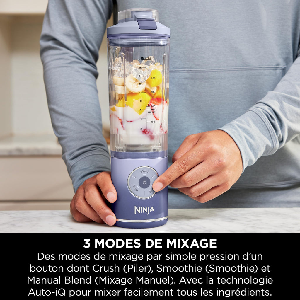 Blender Portable Blast Max BC251EULS 570 ml 3 Modes de Mixage Batterie Rechargeable USB Duo Pack 2 Pièces