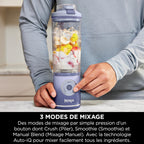 Blender Portable Blast Max BC251EULS 570 ml 3 Modes de Mixage Batterie Rechargeable USB Duo Pack 2 Pièces