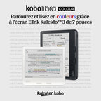 Liseuse eBook couleur Libra Colour 7"""" E Ink Kaleido 3 32 Go écran sans reflets mode sombre étanche livres audio blanc