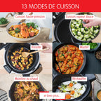 Multicuiseur électrique Cookeo Touch WiFi 6 L 1600 W écran tactile 13 modes de cuisson avec panier vapeur