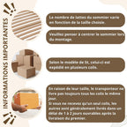 Lit Cabane Montessori Crazy House AM-05-16 90 x 190 cm Bois de Pin 2 Tiroirs Sommier à Lattes Barrière 120 kg Naturel