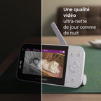 Écoute-bébé vidéo connecté SCD951/26 Wi-Fi caméra HD 1080p vision nocturne infrarouge audio bidirectionnel autonomie 12 h
