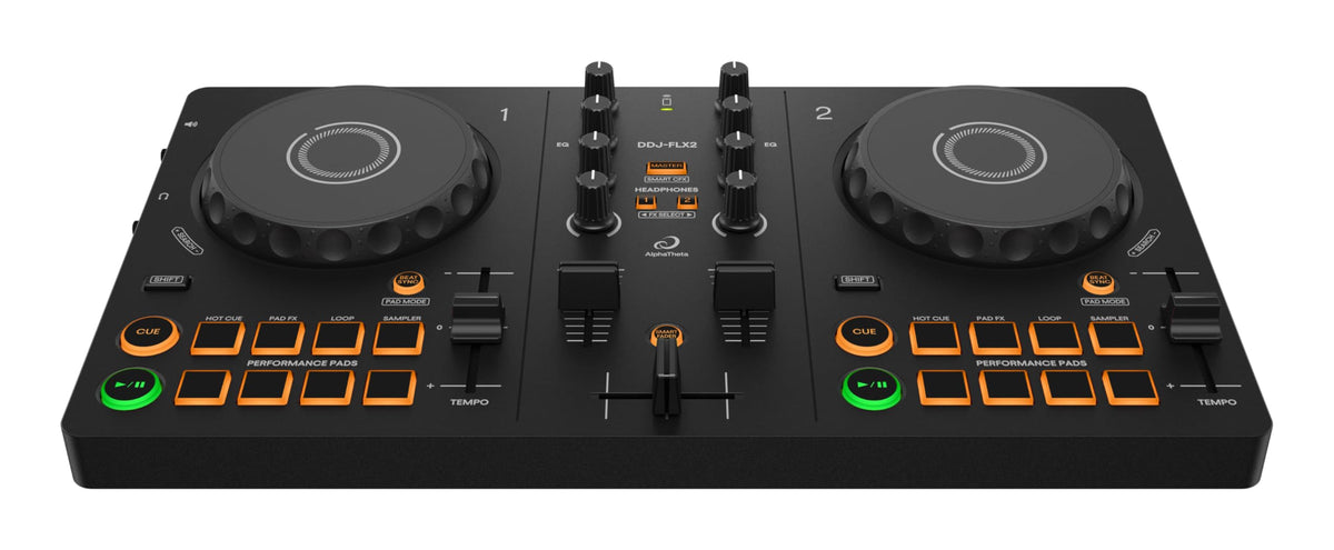 Contrôleur DJ 2 canaux DDJ-FLX2 USB compact et portable compatible rekordbox djay et Serato DJ Lite