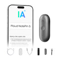 Enregistreur vocal IA NotePin S 64 Go transcription IA 112 langues autonomie 20 h microphone intégré MP3 avec 4 accessoires
