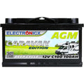 Batterie AGM 12 V 100 Ah Caravan-100AH étanche sans entretien avec borne positive à droite pour caravane et système solaire