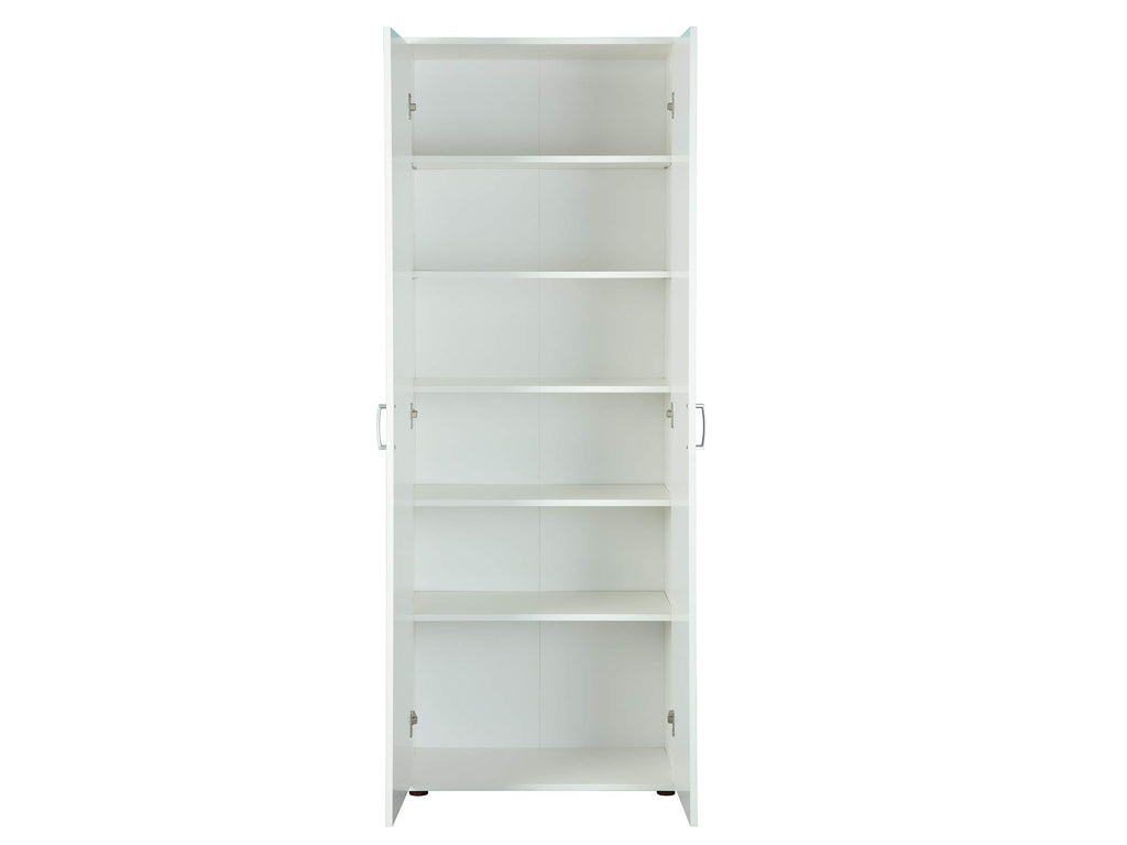 Armoire de rangement 2 portes Arconati 13500100 70 x 34 x 189 cm 5 étagères réglables mélaminé blanc