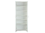 Armoire de rangement 2 portes Arconati 13500100 70 x 34 x 189 cm 5 étagères réglables mélaminé blanc