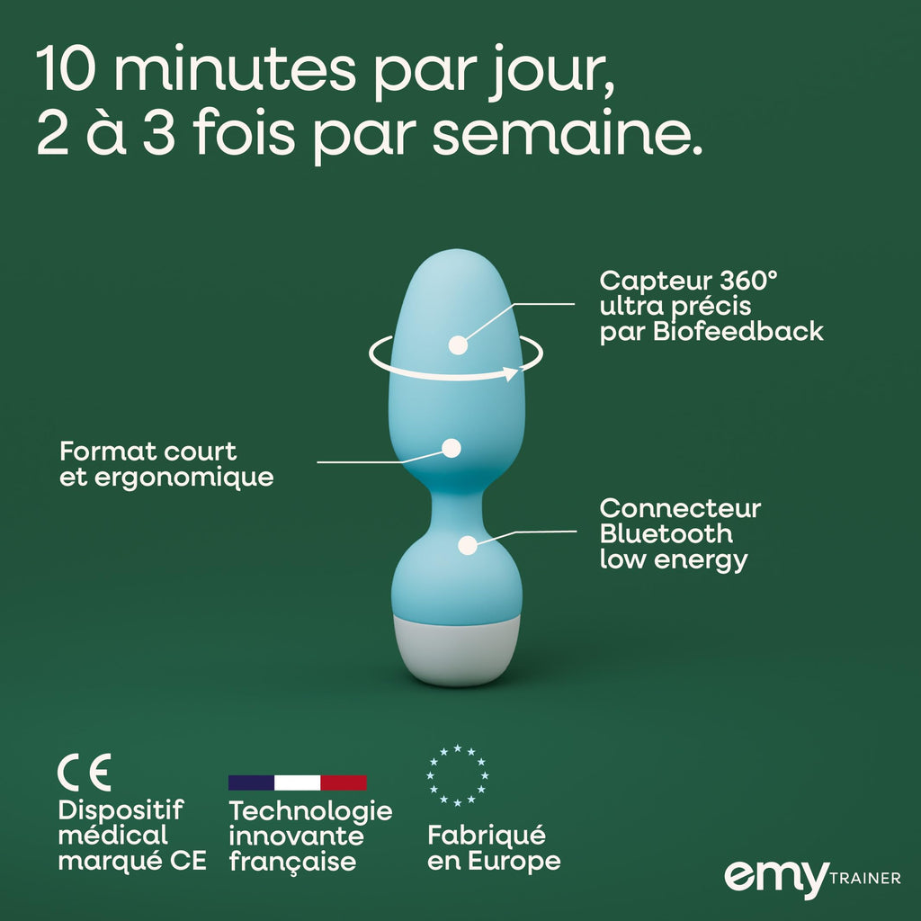 Sonde Périnéale Connectée Emy Trainer Biofeedback Rééducation du Périnée Dispositif Médical Application Interactive