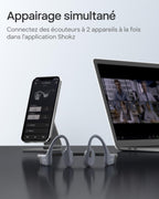 Casque à Conduction Osseuse Open-Ear S711 Bluetooth 5.4 IP68 32 Go MP3 9 h d’Autonomie 105 dB Gris