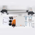 Motorisation à vérins pour portail battant OpenGate1 24 V 4 m 400 kg avec 2 télécommandes photocellules et feu clignotant