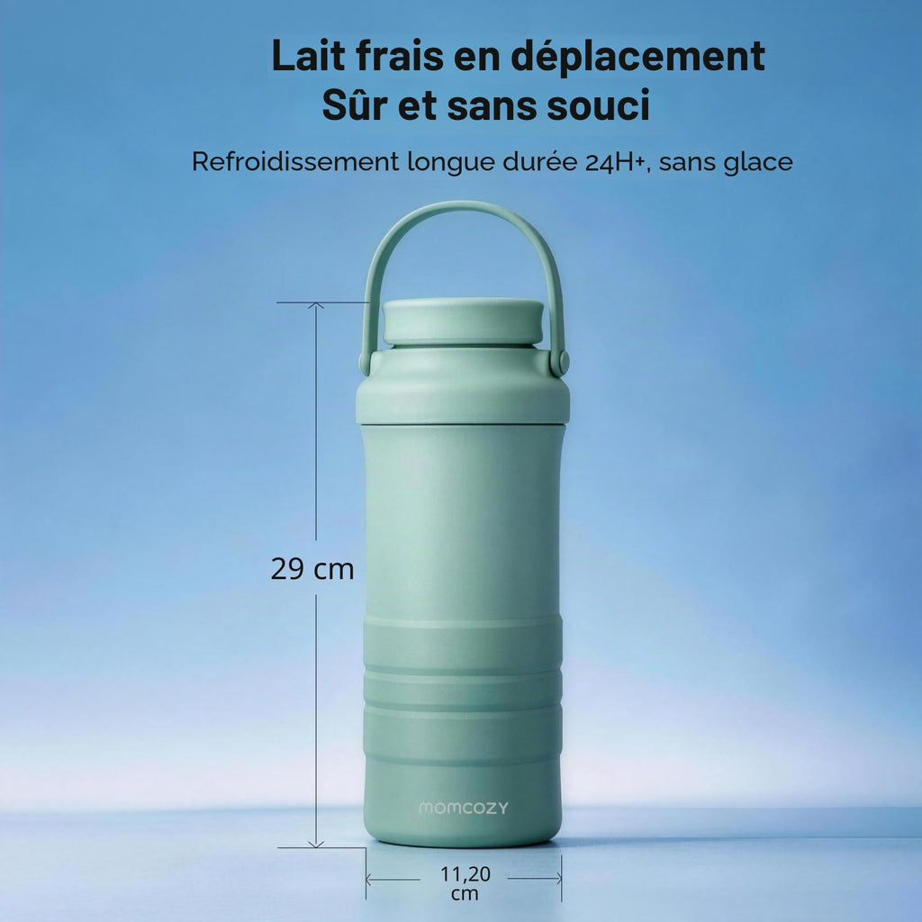 Chauffe-biberon portable MW05 500 ml avec refroidisseur de lait maternel CM01 628 ml 2 biberons