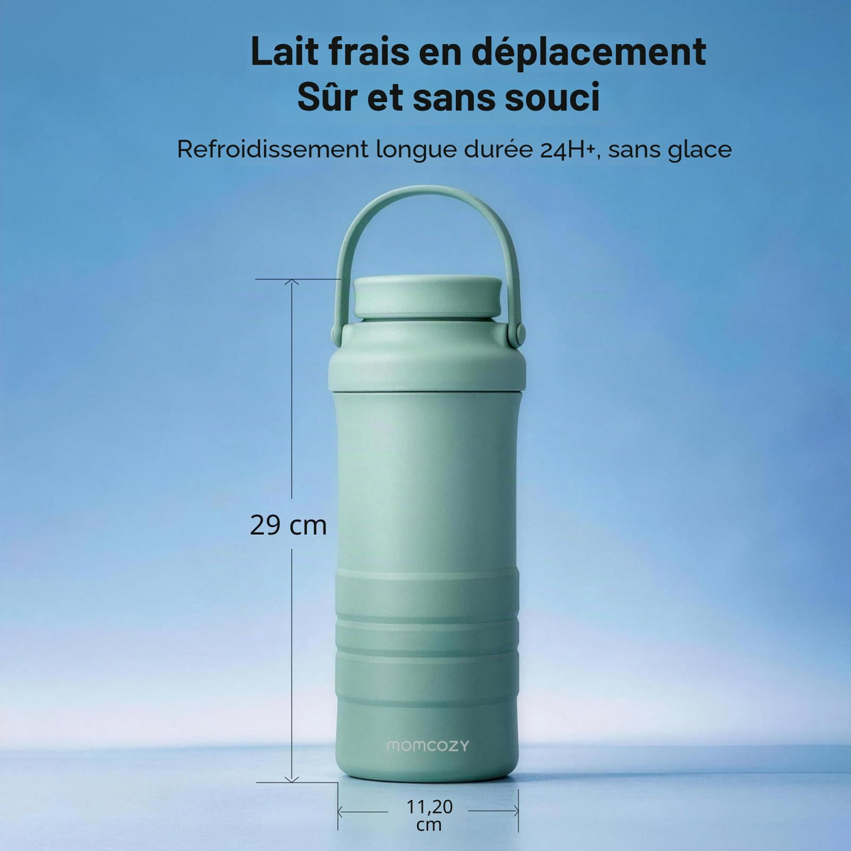 Chauffe-biberon portable MW05 500 ml avec refroidisseur de lait maternel CM01 628 ml 2 biberons