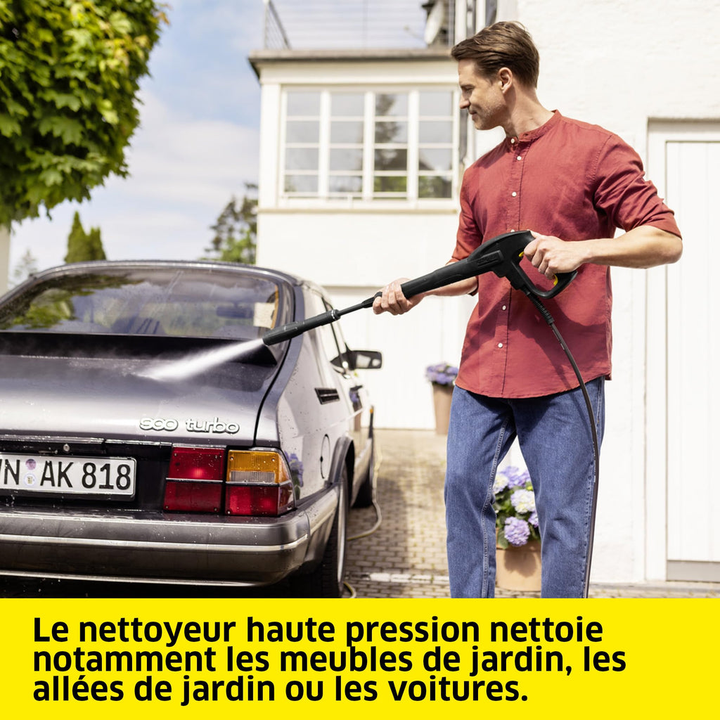 Nettoyeur Haute Pression K 4 FJ Home 130 bar 420 l/h Tuyau 6 m Rotabuse Lance Vario Power Buse à Mousse Kit T 5