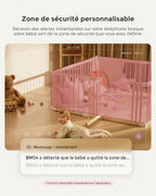 Babyphone caméra BM04-1 écran 5 pouces 1080p Wi-Fi FHSS vision nocturne audio bidirectionnel détection des pleurs et mouvements