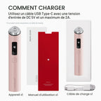 Appareil de Soin Visage 7-en-1 Booster Pro X2 5 V 6 Niveaux d’Intensité Modes Dual et Mask Rose