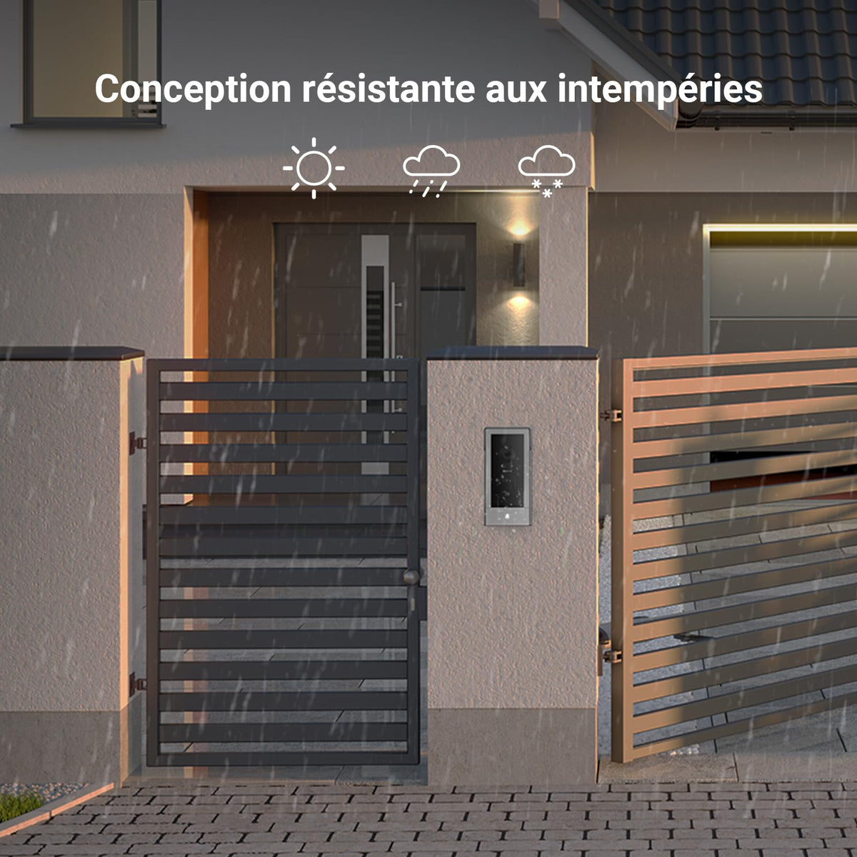 Visiophone connecté CP5 Wi-Fi écran tactile 7 pouces 1080p vision nocturne audio bidirectionnel déverrouillage RFID