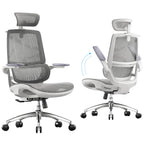 Chaise de bureau ergonomique M59AS à double dossier avec soutien lombaire adaptatif accoudoirs 3D et siège en maille