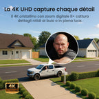 Caméra de Surveillance Extérieure Solaire WiFi T2 Ultra C9X11 4K 8MP 360° Suivi Automatique Vision Nocturne 32 Go Kit 2 Caméras