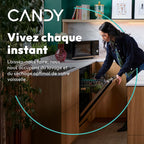 Lave-vaisselle pose libre 15 couverts classe énergétique C 8 programmes 46 dB Wash & Dry 35 min ouverture automatique Wi-Fi Bluetooth noir