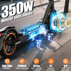 Trottinette Électrique Pliante T3-650W 36 V 7,8 Ah 25 km/h Autonomie 30 km Pneus Pleins 8,5 Pouces Charge 120 kg