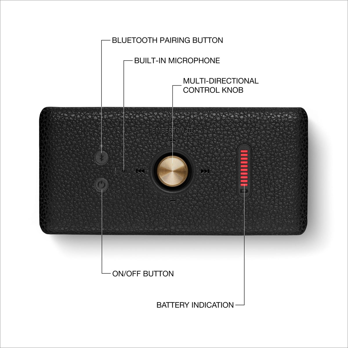 Enceinte Bluetooth portable Emberton III stéréo 20 W IP67 autonomie 32 h microphone intégré Bluetooth sans fil