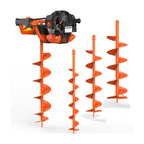 Tarière thermique FX-EB152 3 ch 52 cm³ avec 3 mèches 80 cm diamètres 100 150 et 200 mm châssis en acier
