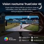Caméra de Surveillance Extérieure Solaire WiFi T2 Ultra C9X11 4K 8MP 360° Suivi Automatique Vision Nocturne 32 Go Kit 2 Caméras