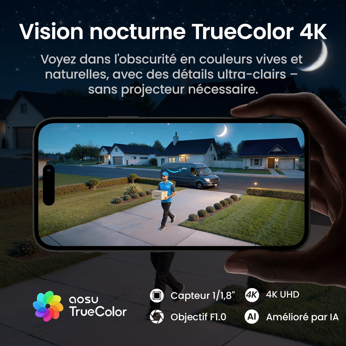 Caméra de Surveillance Extérieure Solaire WiFi T2 Ultra C9X11 4K 8MP 360° Suivi Automatique Vision Nocturne 32 Go Kit 2 Caméras