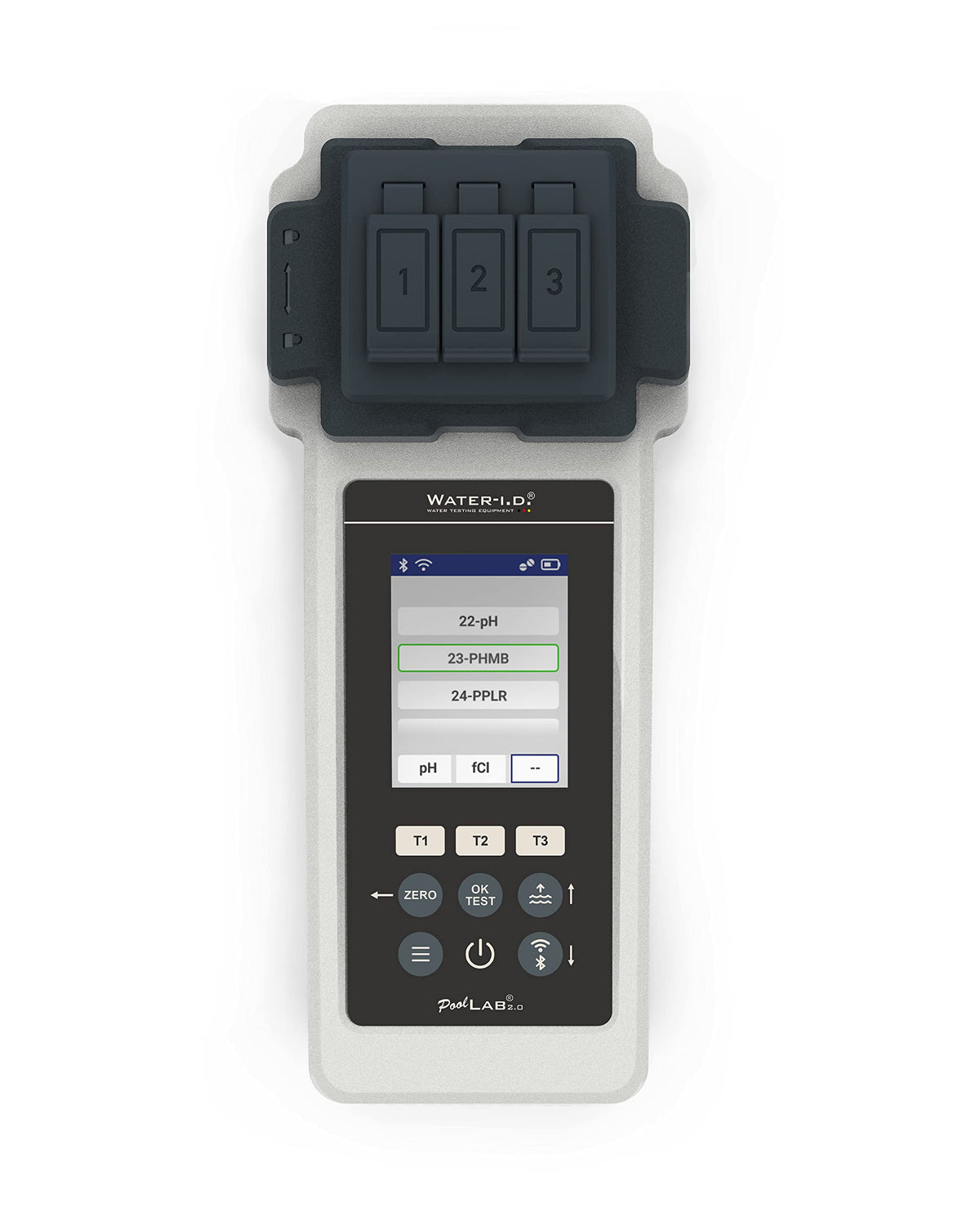 Photomètre électronique PoolLab 2.0 POL02 testeur d'eau piscine et spa 24 paramètres 3 chambres de mesure Bluetooth Wi-Fi IP68
