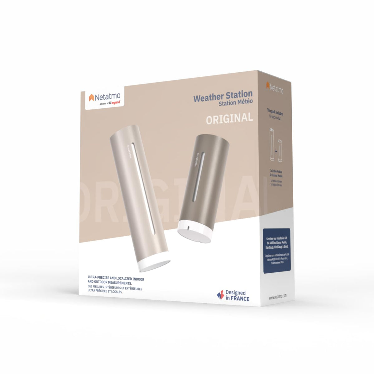 Station météo connectée ORIGINAL 2e génération NWS-S-EC température humidité qualité de l'air UV pollens Alexa Google Home