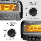 Four à pizza électrique Pizzaliano 2200 W 450 °C 20 L pierre à pizza pelle à pizza 37 cm 6 programmes écran LED