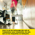 Nettoyeur Vapeur SC 5 Deluxe Signature Line 2250 W 1,3 L Chauffe 3 min Fonction VapoHydro Kit Nettoyage des Sols Brosses Buses