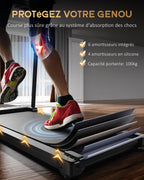 Tapis de course pliable électrique 10 km/h Lf-x2dc 2,0 CV silencieux charge 100 kg 12 programmes pour maison et bureau