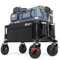 Chariot de transport pliable WFC-PR-TR-21727-1-BLK 200 L charge 150 kg roues tout terrain 20 cm poignée réglable