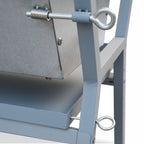 Barbecue charbon de bois avec tournebroche électrique Mathurin Inox inclinable 15 W cuve inox grille de cuisson 4715 cm²