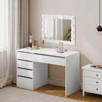 Bureau d'Ordinateur avec Rangement SCD0229 120 x 55 x 75 cm 5 Tiroirs MDF Charge 50 kg Plateau 120 cm Blanc