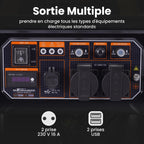 Groupe Électrogène Inverter Portable 3500 W Essence 4 Temps 3200 W 230 V 50 Hz Moteur 223 cm³ Réservoir 7,5 L