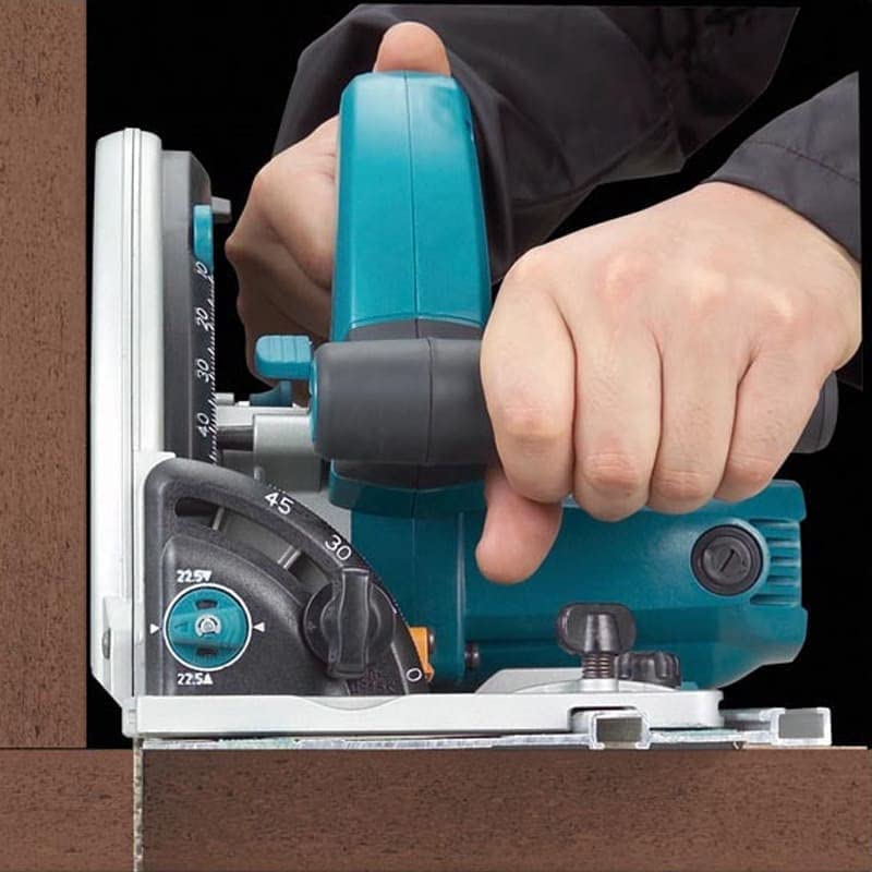Scie circulaire plongeante SP6000J1 1300 W Ø165 mm 5000 tr/min 48 dents avec rail de guidage 1400 mm et coffret